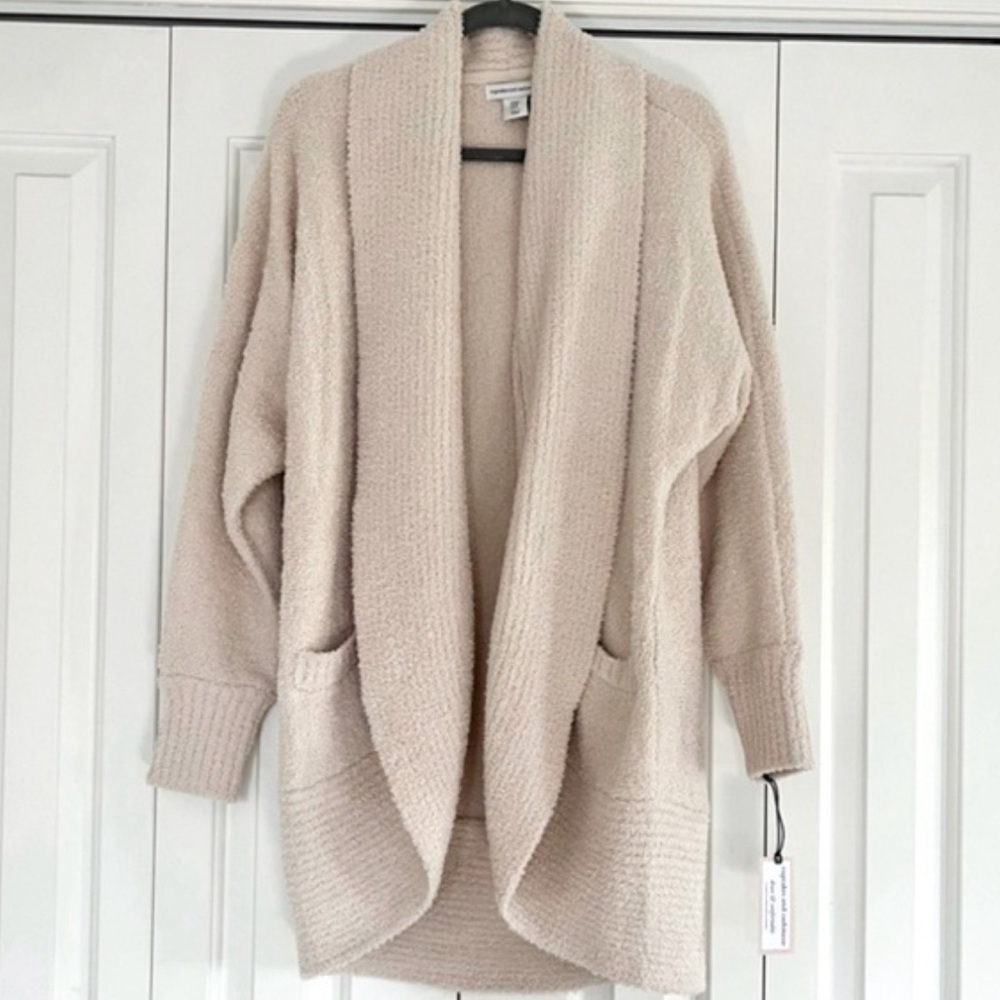 NWT Cupcakes & Cashmere Cozy Knit Beige Cardigan Size Medium - Picture 1 of 7